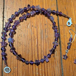 amethyst earrings and necklace set