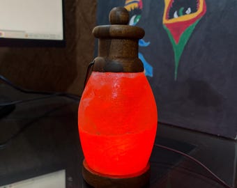 Lámpara de sal rosa del Himalaya tallada a mano: decoración zen natural