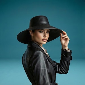 Stylish Women\'s Fedora Hat Trio - Chocolate, Charcoal, and Midnight AIREDALE WOMENS FEDORA - Two-Tone Grey - Gold Coast Couture main image 3