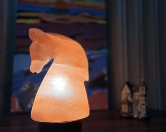 Horse Pink Himalayan Salt Lamp: Serene Home Decor, Air Purifier