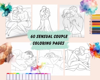 Sensual Couples Coloring Book: 60 Romantic Pages (PDF Download)