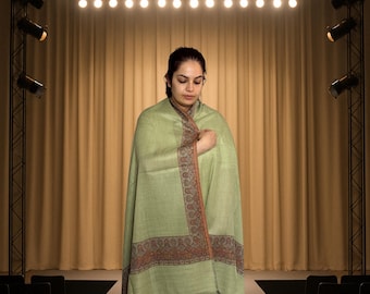 Scialle in pashmina verde, sciarpa di lana, regalo di nozze per damigelle d'onore (40x80 pollici)