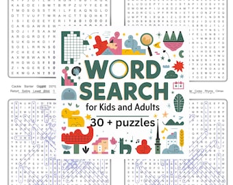 Themed Word Search Puzzle Book: 30 Puzzles for Kids & Adults (PDF)