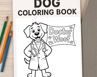 30+-Page Dog Coloring Book – Cute Puppy Coloring Pages for Kids – Printable Dog Coloring Sheets – Fun & Relaxing Art Activity