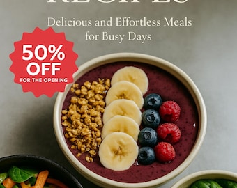 Quick & Easy Healthy Recipes eBook + BONUS | 40+ High-Protein Meals, Snacks and  Smoothies (Digital Download)