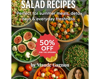100 Recetas de Ensaladas Frescas y Saludables: Comidas Fáciles, Ricas en Proteínas y Coloridas (PDF Digital) + 18 Bonus