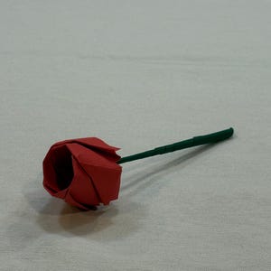 Handmade Origami Rose – Intricate Paper Flower – Romantic Gift, Wedding Decor, Anniversary Keepsake & Unique Handmade Home Decoration