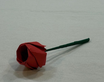 Handmade Origami Rose – Intricate Paper Flower – Romantic Gift, Wedding Decor, Anniversary Keepsake & Unique Handmade Home Decoration