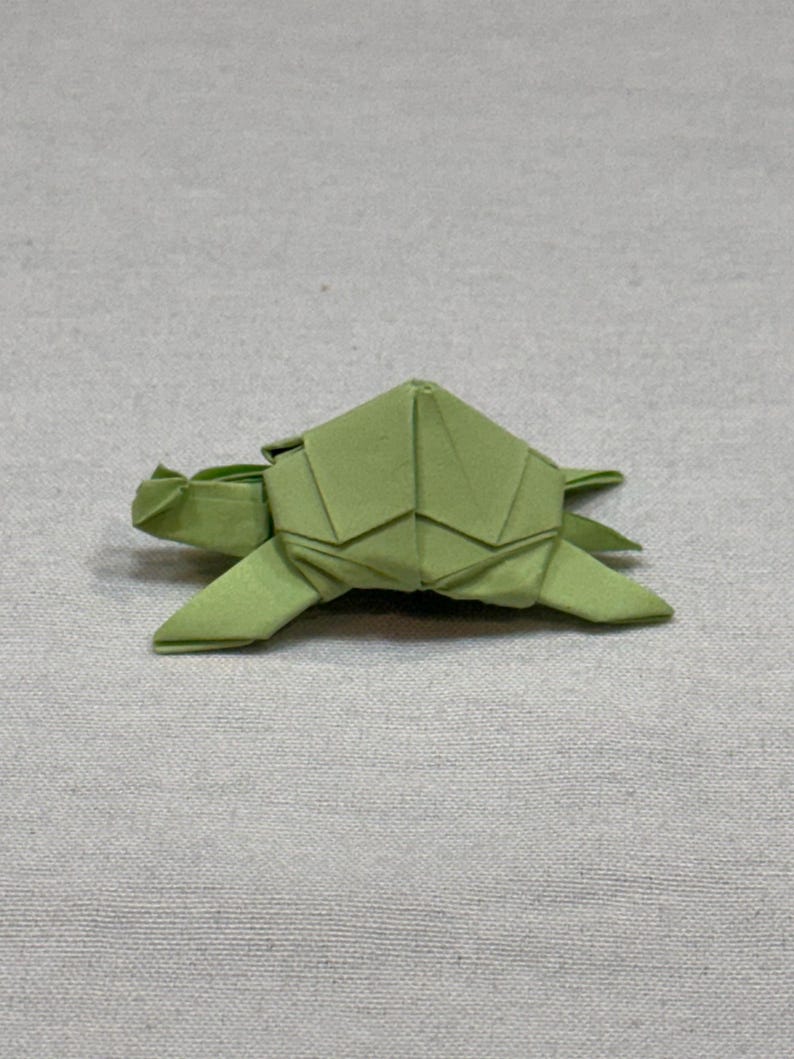 Handmade Origami Turtle – Intricate Paper Sea Turtle Figurine, Ocean ...