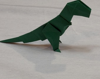 Origami T-Rex Dinosaur Ornament • Handmade Paper Dino Decor • Unique Gift for Kids & Dino Lovers • Nursery Decor • Prehistoric Wall Art