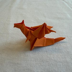 Origami Dragon – Handmade Paper Figurine – Japanese Folding Art – Mythical Fantasy Creature Gift & Unique Home Decoration