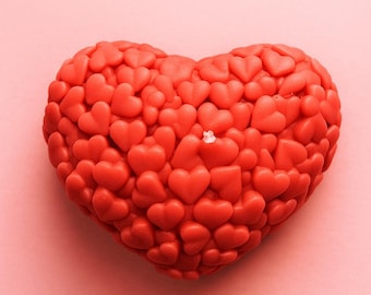 Heart Shaped Soy Candle – Valentine’s Day Gift, Romantic Love Candle, Eco Friendly Soy Wax, Small Heart Candle 2.2 oz
