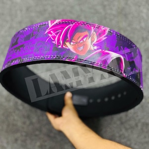 Goku Anime Powerlifting Lever Belt: Custom Leather Gym Belt