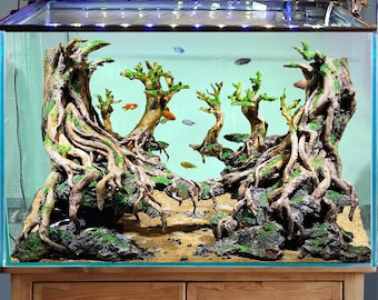 原石　天然石　水槽の石A アクアリウム　盆栽　多肉植物　大~小22個 天然石を使ったユニークな盆栽デコレーション - すぐに使える淡水水槽