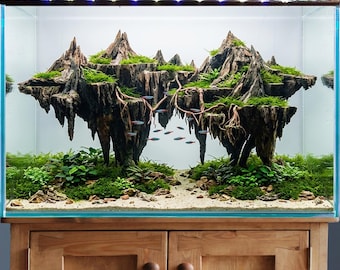 Bonsai Driftwood Mountain Aquascape  Natural Root Sculpture for Aquarium Decor