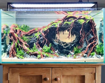 Bonsái de piedra para acuario, madera flotante, paisaje duro, raíces de árboles para decoración de peceras