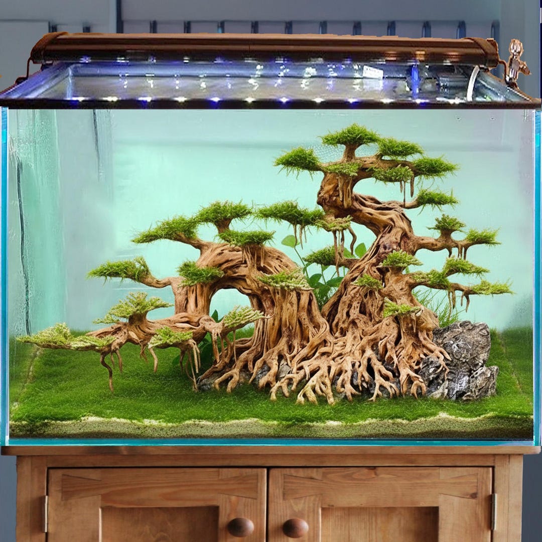 Handmade Driftwood Bonsai Tree Aquascape Natural Wood Aquarium ...
