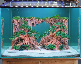 盆栽水族館水景流木盆栽木の装飾水槽の背景 - Etsy 日本