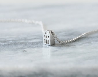 TROTS / PRIDE - Tiny Amsterdam House Necklace, miniature house, facade, dutch architecture, wanderlust, canal house, travel