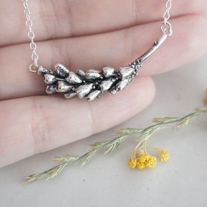 Lavender Silver Branch Necklace / AMARANTA Collection