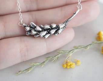 Lavender Silver Branch Necklace / AMARANTA Collection