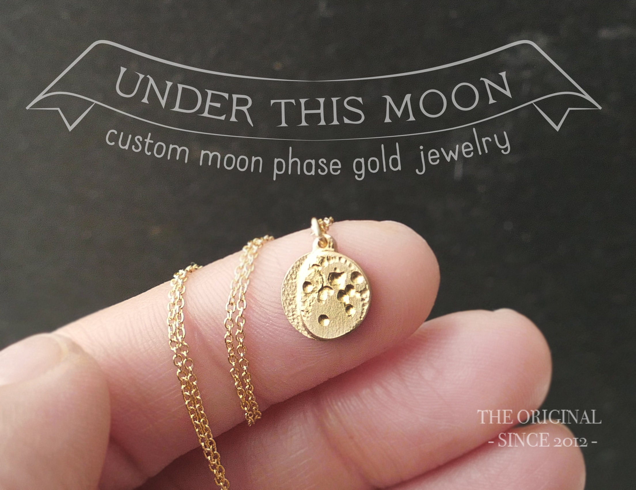 original moon phases necklace GOLD