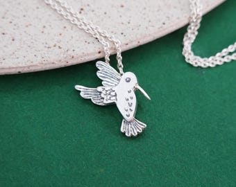 Sterling Silber Bienen Kolibri Halskette : Sibli Collection