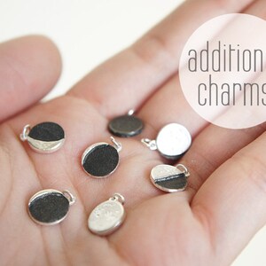 UNDER THIS MOON / Additional Charms Personalized moon phase charm of your special night, necklace, bracelet image 6