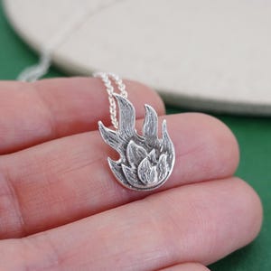FEUER Anhänger /SIBLI Kollektion / Transmutation,Inspiration,Zündung, alchemistisches Feuer - Sterling Silber 925