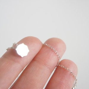 JOSEPHINE - Miniature Mirror Necklace in Silver - Handmade Gemagenta - Cute, Small, Delicate, Geometric, Everyday necklace