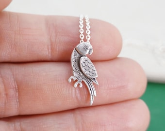 Papagei Anhänger aus 925 Silber: SIBLI Freude und Leben