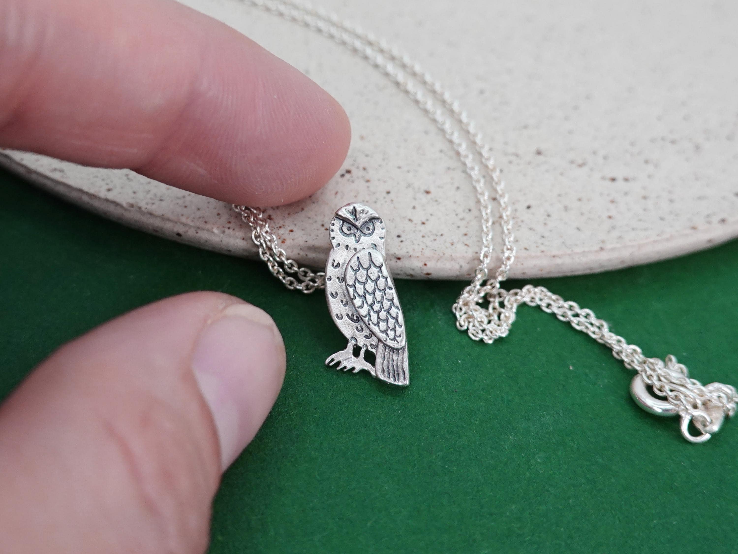 Sterling Silver Owl Pendant: Wisdom & Intuition Necklace