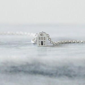 TROTS / PRIDE Tiny Amsterdam House Necklace, miniature house, facade, dutch architecture, wanderlust, canal house, travel image 2