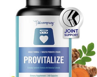 BB Company Provitalize | Probiotics for Women Digestive Health, Menopause, Joint Support | Sexy Midsection Curves, Bloat | Turmeric