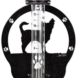 Hand Made Long Hair Chihuahua Rain Gauge
