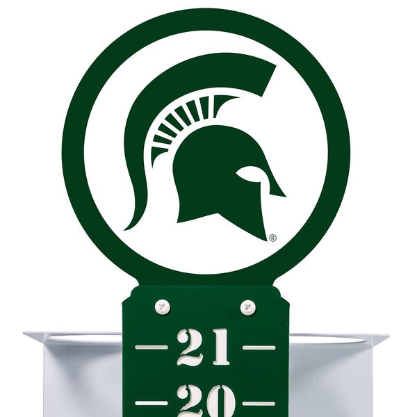 Michigan State University Steel Metal Lawn Scoreboard Cup Holder Yard Score Keeper-Cornhole-Ladder Ball-Horseshoes-Washer Toss