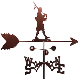 Hand Made Scottish Bag Pipe Player Bagpiper Weathervane NEW