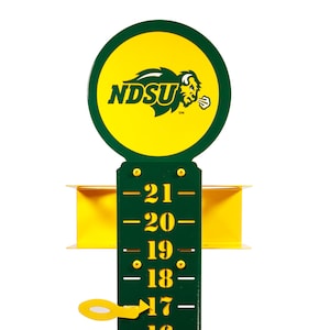 NDSU North Dakota State University Bison Steel Metal Lawn Scoreboard Cupholder Yard Score Keeper-Cornhole-Ladder Ball-Horseshoes-Washer Toss
