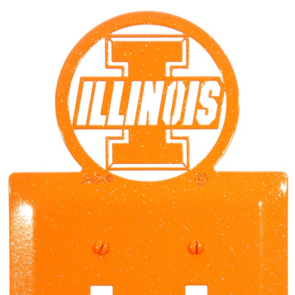 Illinois Illini Orange Light Switch Double Plate Cover