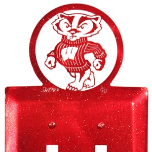 Wisconsin Badgers Badger Bucky Light Switch Double Plate Cover