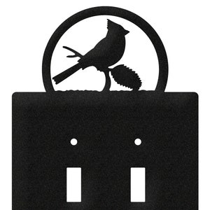 Cardinal Red Bird Light Switch Double Plate Cover