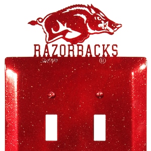Arkansas Razorbacks Light Switch Double Plate Cover