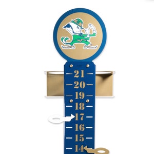 Notre Dame Steel Metal Lawn Scoreboard Cup Holder Yard Score Keeper-Cornhole-Ladder Ball-Horseshoes-Washer Toss