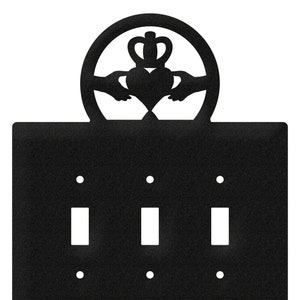 Claddagh Irish Celtic Light Switch Triple Plate Cover