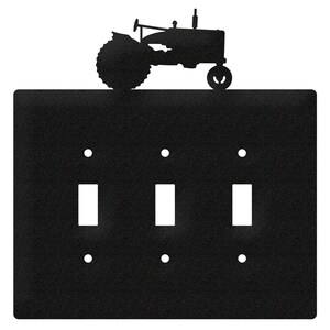 Red Tractor Light Switch Triple Plate Cover