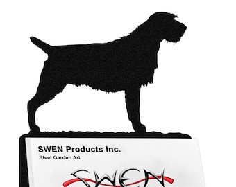 SWEN Products AIREDALE DOG Black Metal Business Card Holder 