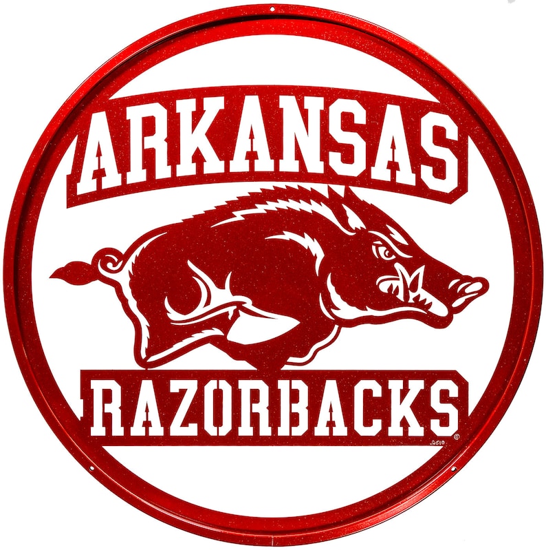 Hand Made Arkansas Razorbacks Scenic Art Wall Design *NEW* - Etsy