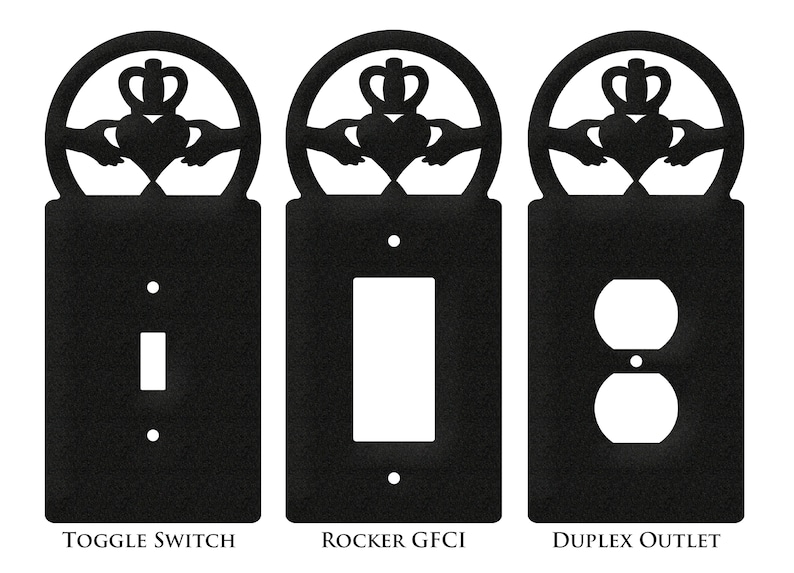 Claddagh Irish Celtic Light Switch Triple Plate Cover