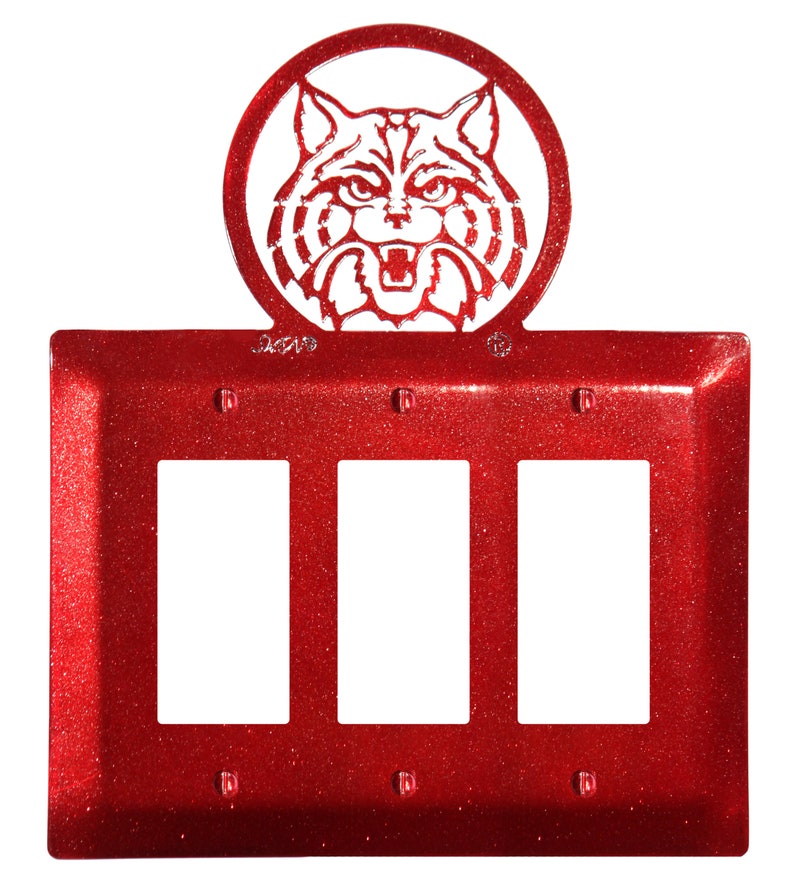 Arizona Wildcats Red Light Switch Triple Plate Cover