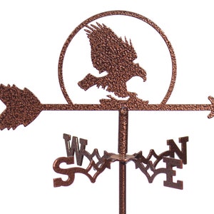 Mini Bald Eagle Hawk Bird Flower Pot Weathervane